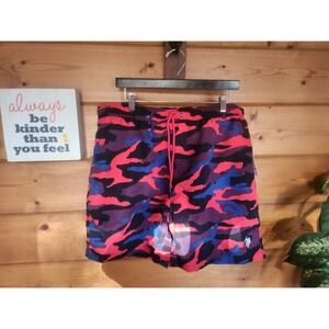 US Polo Assn Swim‎ Trunk Shorts Mens XXL 2XL Blue Red Camo